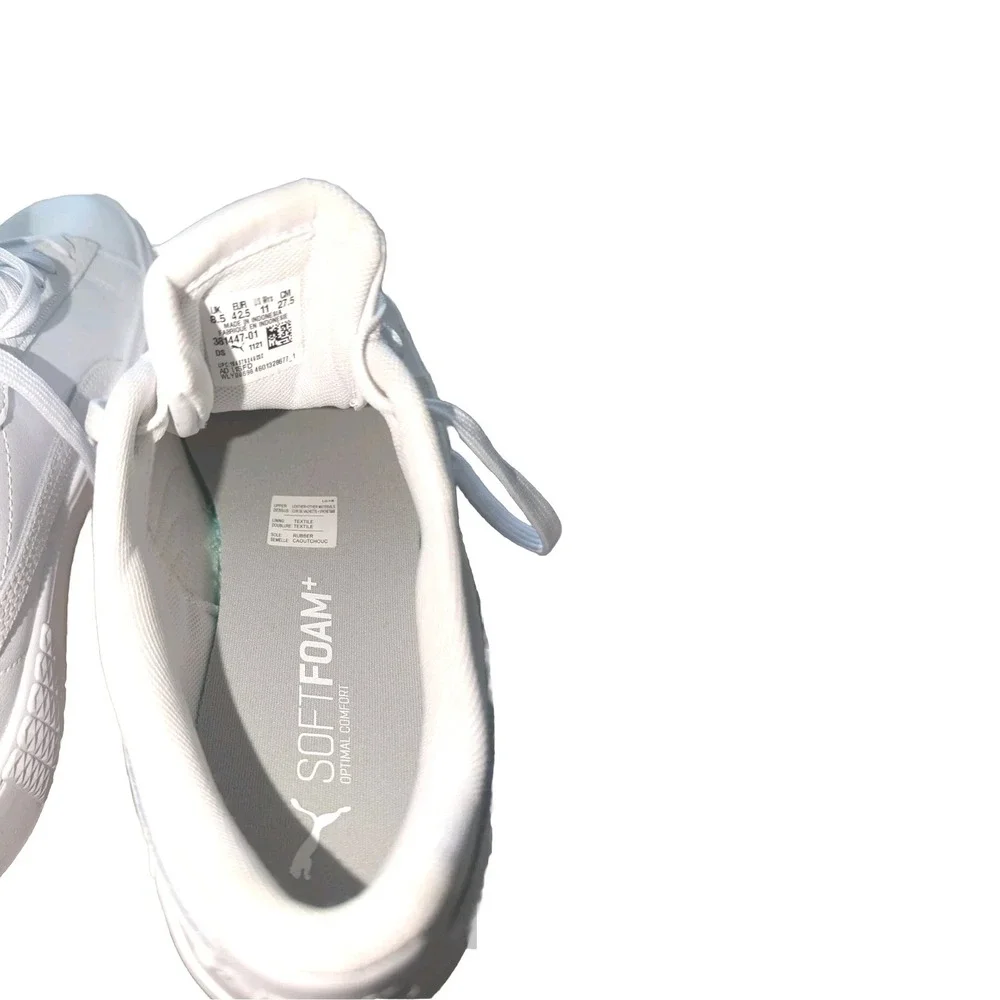 Size 11W - PUMA Smash Platform V2 Triple White W, Please Read Description.